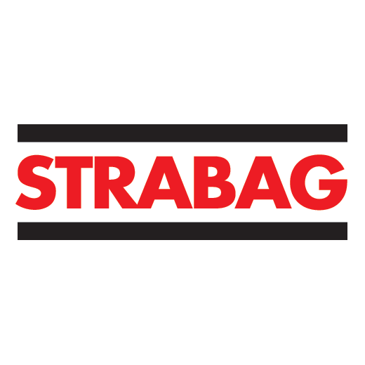 Firmenlogo der Strabag. Dieses Unternehmen ist Kunde des Eventfotografen